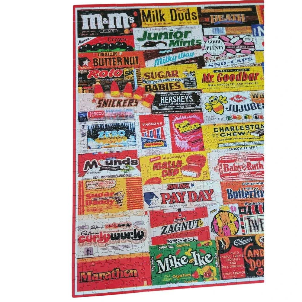 2012 White Mountain 1000 Piece Puzzle Candy Wrappers #8625 EUC Complete